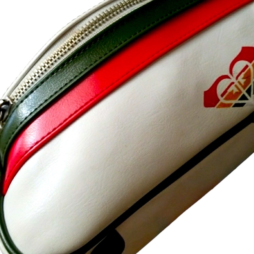 Vintage Roxy Bowler Bag style mini purse in retro stripe - Picture 8 of 15